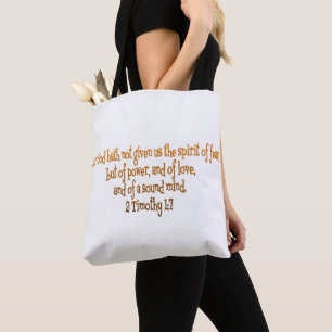 Tote Bag Dieu Ne Nous A Pas Donné L'Esprit De La Peur