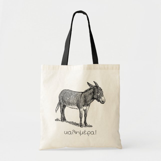 Tote Bag Digne mignon & 'Kalimera' (bonjour) en grec (Devant)