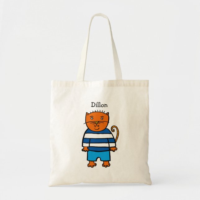 Tote Bag Dillon le Chat personnalisé (Devant)
