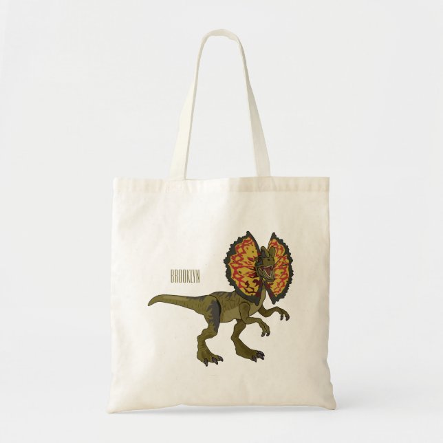 Tote Bag Dilophosaurus dessin animé (Devant)