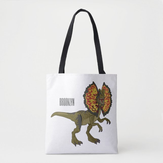 Tote Bag Dilophosaurus dessin animé (Devant)