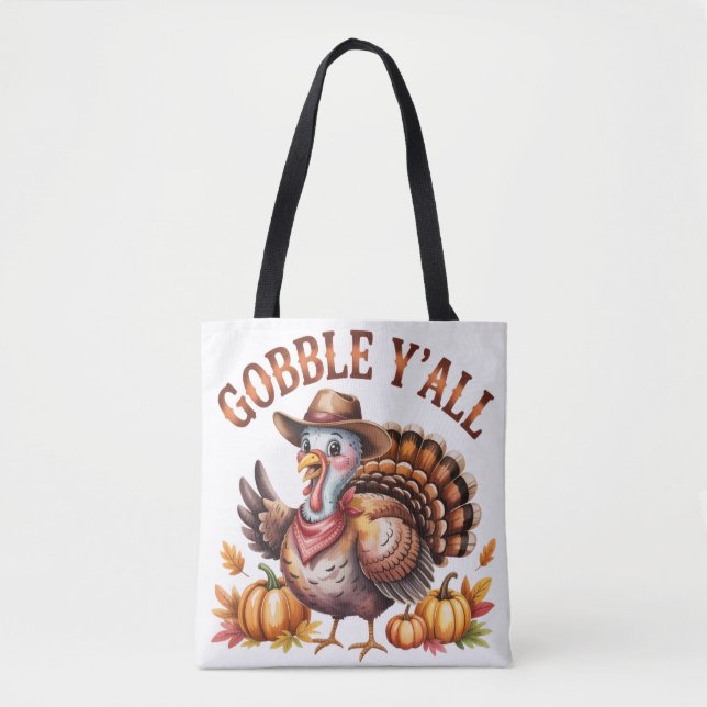 Tote Bag Dinde de Thanksgiving automne  (Devant)