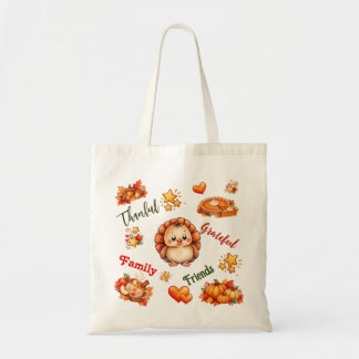 Tote Bag Dinde Mignon Thanksgiving Merci Reconnaissant