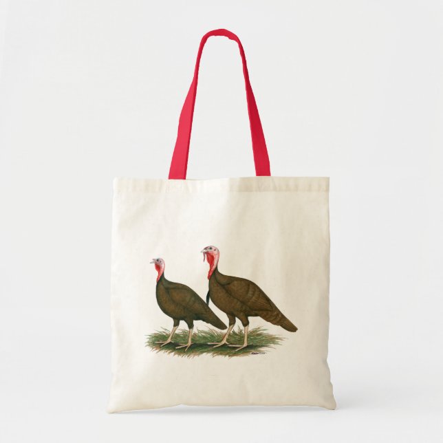 Tote Bag Dindes :  Chocolat (Devant)