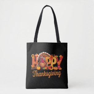 Tote Bag Dindes de Thanksgiving heureux automne
