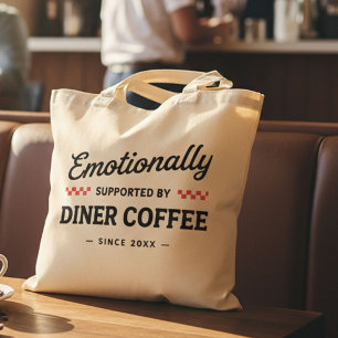 Tote Bag Diner Rétro Drôle Café Style Vintage Nostalgie