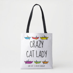 Tote Bag Dingue Cat Lady Rafers