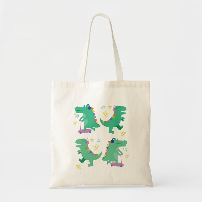 Tote Bag Dino Disco Ride (Devant)