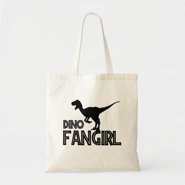 Tote Bag Dino Fangirl - Dinosaur Lover (Devant)