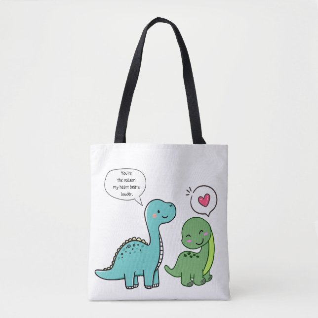 Tote Bag Dino-mite Love (Devant)