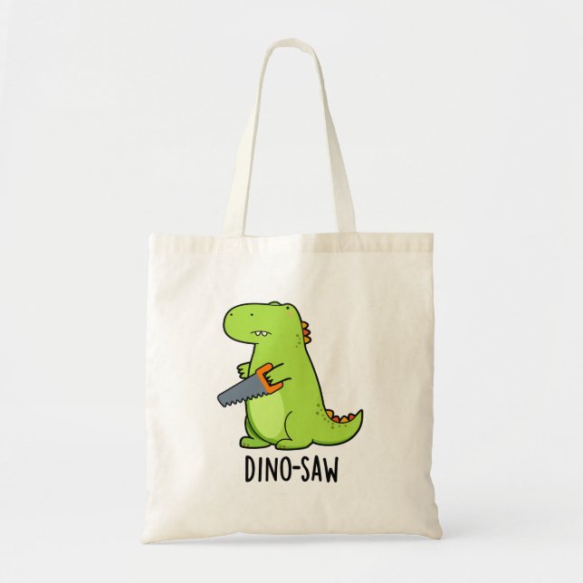 Tote Bag Dino-scie Funny Dinosaur Tool Pun (Devant)
