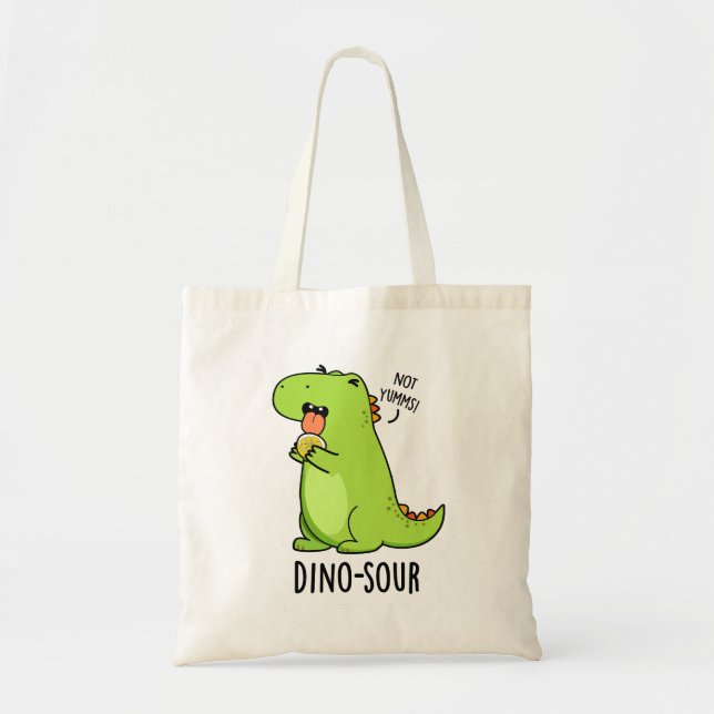 Tote Bag Dino-sour Funny Dinosaur Pun (Devant)
