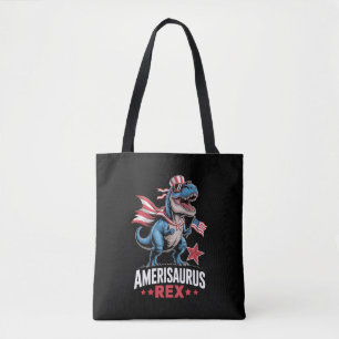 Tote Bag Dinosaur 4 juillet Amerisaurus T Rex Funny