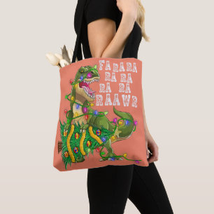 Tote Bag Dinosaur Arbre de Noël Rex Hommes Garçons Enfants