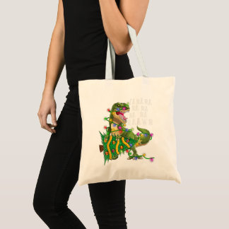 Tote Bag Dinosaur Arbre de Noël Rex Hommes Garçons Enfants