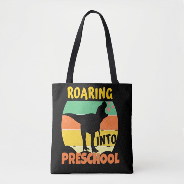 Tote Bag DINOSAUR cool - ROARING DANS LE PRESCHOOL (Devant)