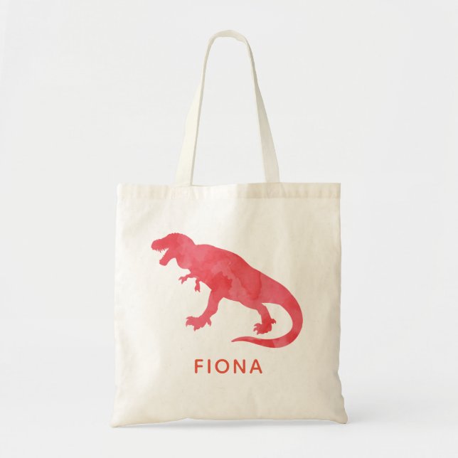 Tote Bag Dinosaur T-Rex personnalisé pour enfants (Devant)