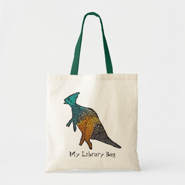 Tote Bag Dinosaure art mignon illustration doodé (Devant)