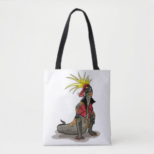 Tote Bag Dinosaure Hadrosaurus Habillé Comme Un Punk.