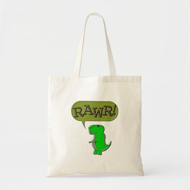 Tote Bag Dinosaure Jouet Mignonne Et En Colère (Devant)