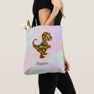 Tote Bag Dinosaure monogramme