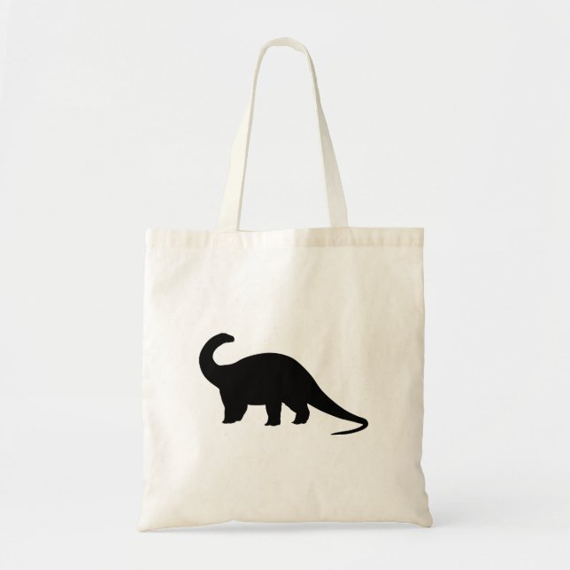 Tote Bag Dinosaure noir (Devant)