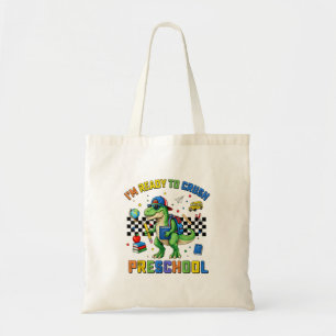 Tote Bag Dinosaure préscolaire Dino T-Rex rentrée scolaire 