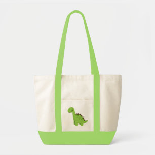 Tote Bag Dinosaure vert mignon