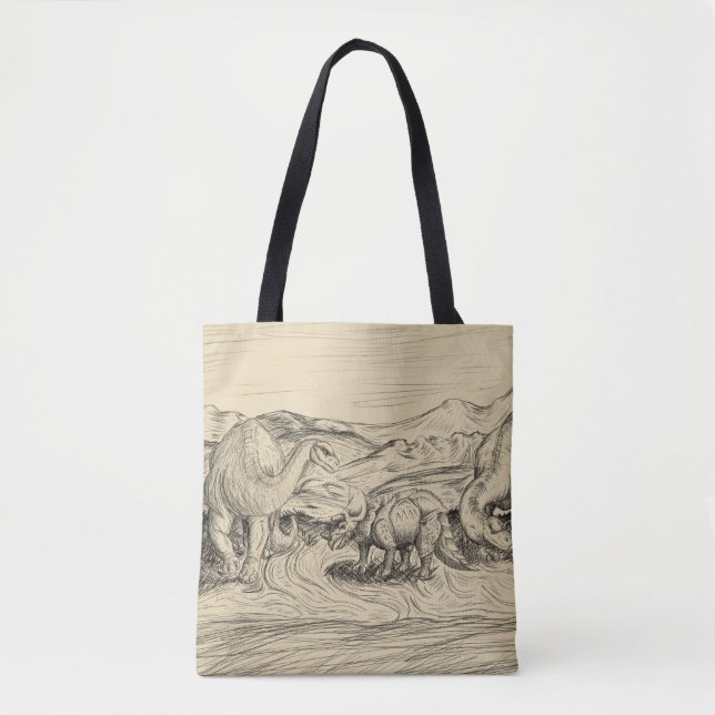 Tote Bag Dinosaures classiques (Devant)