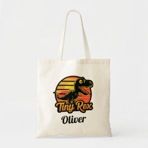 Tote Bag Dinosaurus Trex Vintage Drôle au Coucher de Soleil