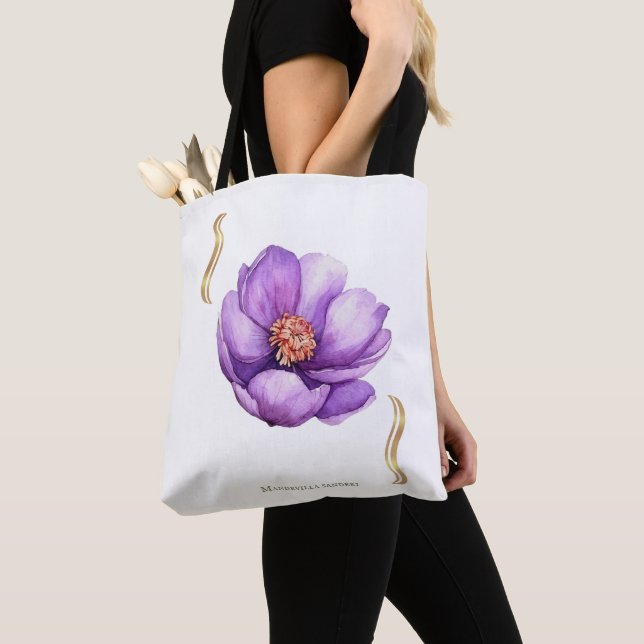 Tote Bag Dipladenia Floral Design – Tropical (De près)
