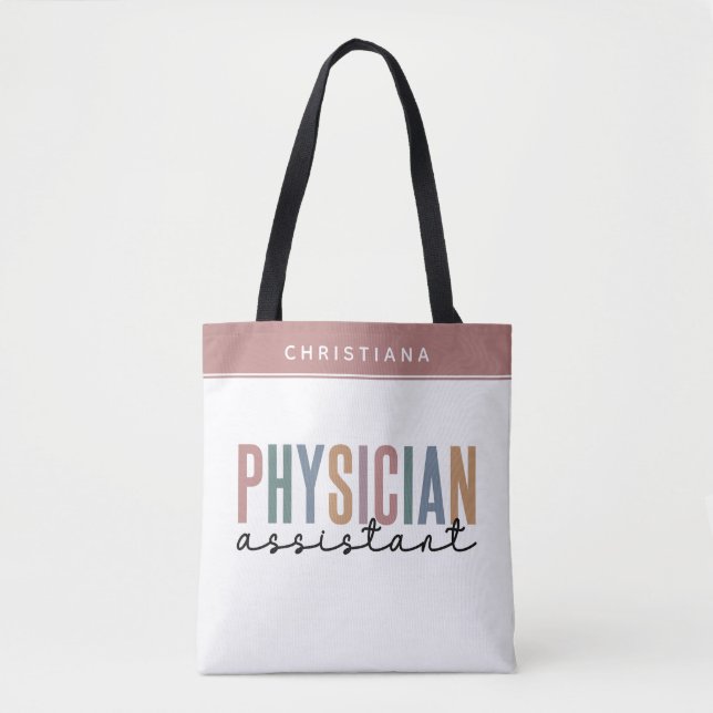 Tote Bag Diplôme d'adjoint de médecin PA personnalisé (Devant)