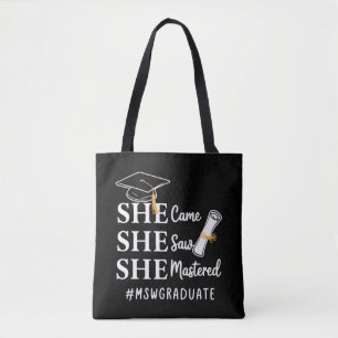 Tote Bag Diplôme de maîtrise MSW Master en travail social