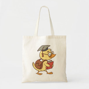 Tote Bag Diplôme d'étudiant en canard à dessin intelligent