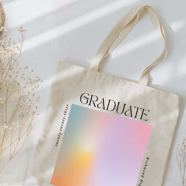 Tote Bag Diplôme moderne minima aura pastel typographie (Créateur téléchargé)