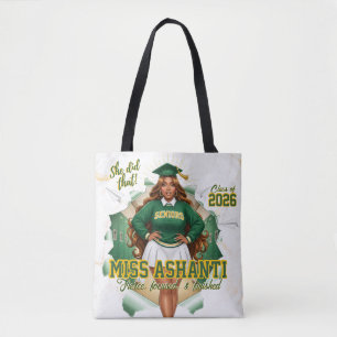 Tote Bag Diplômée de la promotion 2026 Fille Noire Diplôme