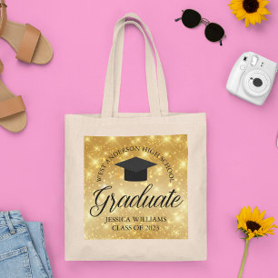 Tote Bag Diplômée Pailletée Or Chic 2023 Diplômée Personnal