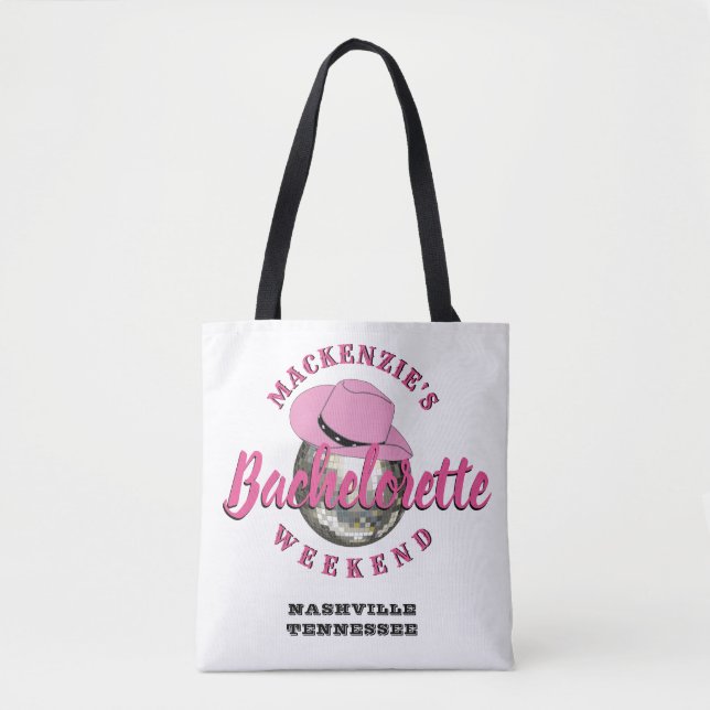 Tote Bag Disco Cowgirl Bachelorette Week-end (Devant)