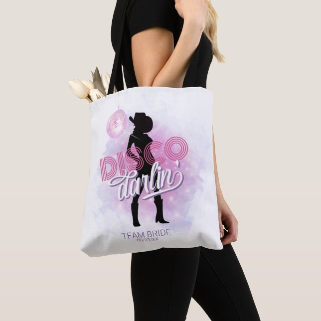 Tote Bag Disco Darlin' Bachelorette Team Bride ID928 (De près)
