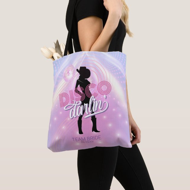 Tote Bag Disco Darlin' Équipe de la Mariée Bride v2 ID928  (De près)