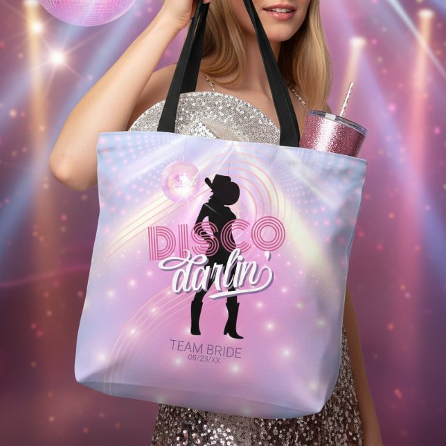 Tote Bag Disco Darlin' Équipe de la mariée v2 ID928  (Créateur téléchargé)