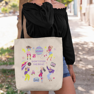 Tote Bag Discoball Disco Party Retro 80s super
