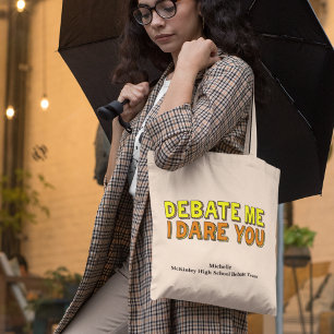 Tote Bag Discours et débat Équipe Drôle Retro Texte Personn