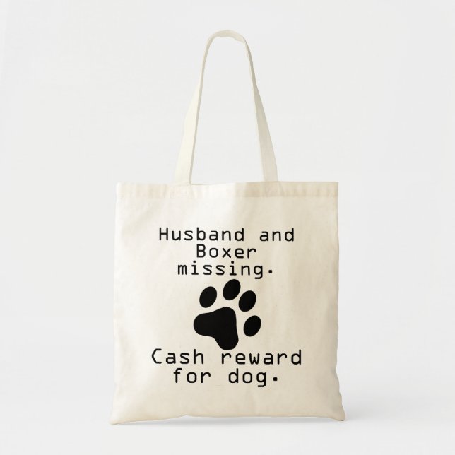 Tote Bag Disparus de mari et de boxeur (Devant)