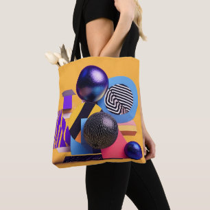 Tote Bag Disposition abstraite avec des sphères colorées