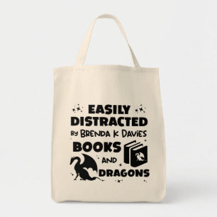 Tote Bag Distrait par Brenda K Davies Livres et Dragons