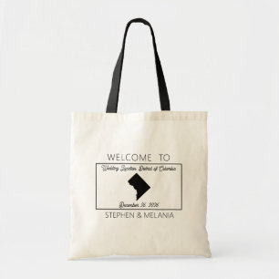 Tote Bag District de Columbia Invités Bienvenue Mariage