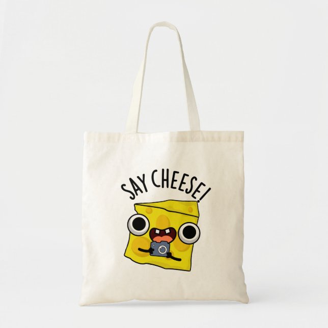 Tote Bag Dites Cheese Funny Photographe Pun (Devant)