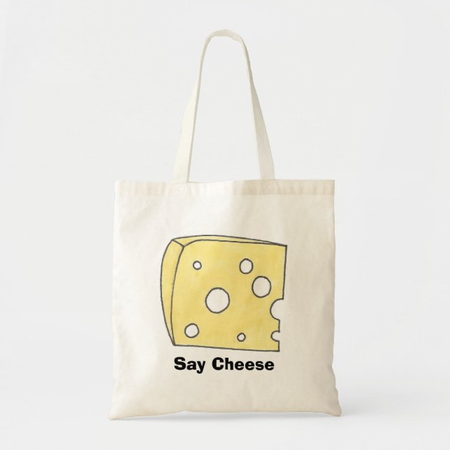 Tote Bag Dites Fromage Swiss Cheeses Wedge Dairy Food Fourr (Devant)