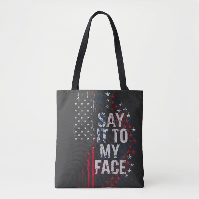 Tote Bag Dites-Le À Mon Visage Campagne Kamala Harris 2024 (Devant)